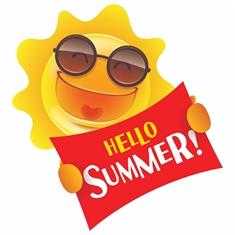 Summer Theme Summer Sun Transparent Sticker